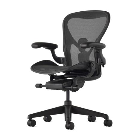 Кресло Herman miller Aeron Размер C, цвет черный Black Onyx